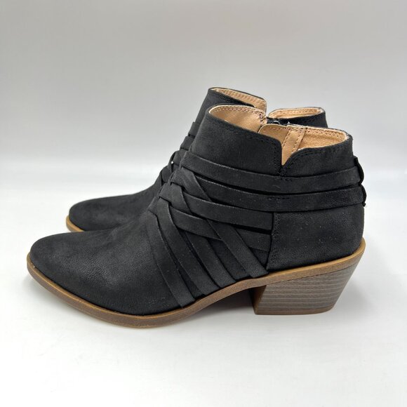 Lifestride Womens Size 6 Black Faux Vegan‎ Leather Ankle Boots Booties Shoes - Picture 5 of 13